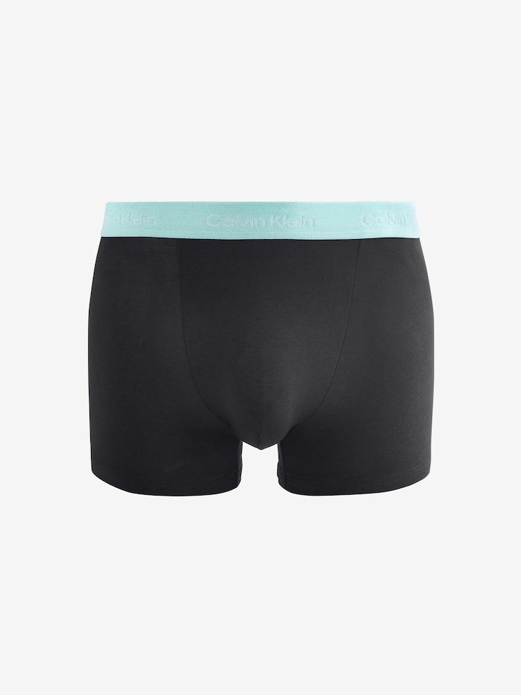 Calvin Klein Black 3 Pack Relaxed Dart Trunks Icon Cotton Stretch - Image 2 of 4
