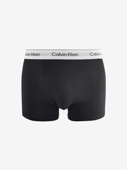 Calvin Klein Black 3 Pack Relaxed Dart Trunks Icon Cotton Stretch - Image 3 of 4