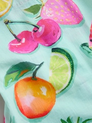 Potisk sadja - Bombažna obleka s kratkimi rokavi (3mesecev-8let) - Slika 4 iz 5