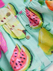 Fruit Print Short Sleeve Cotton Dress (3mths-8yrs) - Image 8 of 8