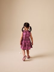 Chocolate/Purple - Sleeveless Peplum Dress (3mths-8yrs) - Imaginea 2 din 7
