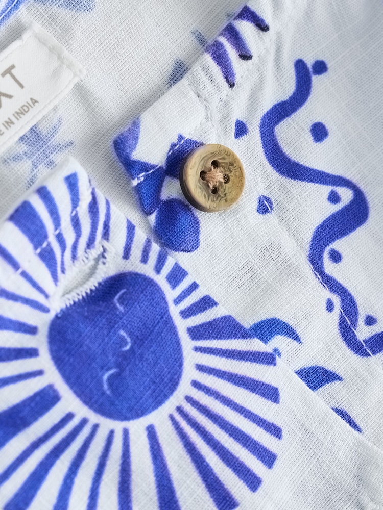 해변 프린트 - 더블 러플 소매 원피스 (3개월~8세) - 7의 이미지 7