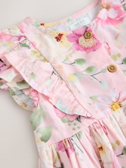 وردي زهور - Double Ruffle Sleeve Dress (3mths-8yrs) - صورة 3 من 3