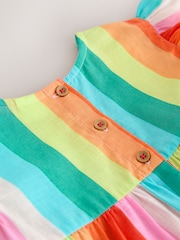 Dungi curcubeu - Rochie cu mâneci cu volane Ric Rac (3luni -8ani) - Imaginea 9 din 9