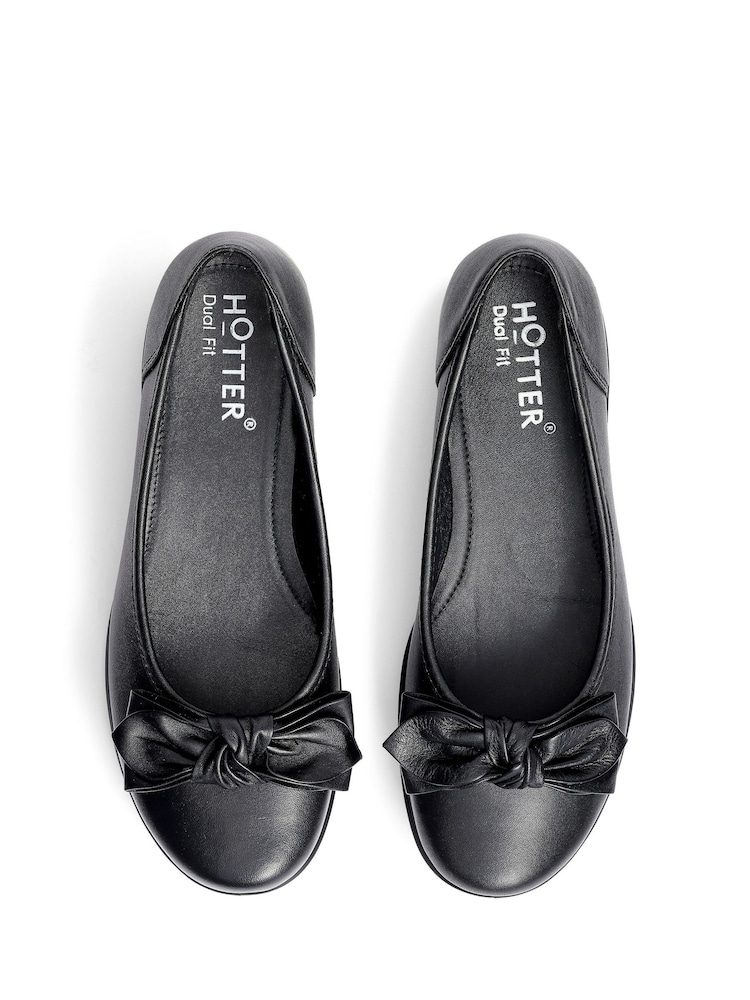 Hotter Black Regular Fit Jewel Slip On Shoes - Image 4 of 4