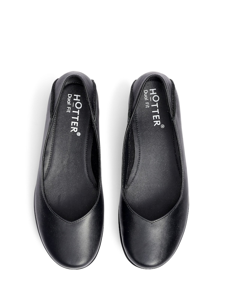 Hotter Black Regular Fit Birdie Slip On Shoes - Image 4 of 4 Hotter Black Regular Fit Birdie Slip On Shoes - Image 4 of 4