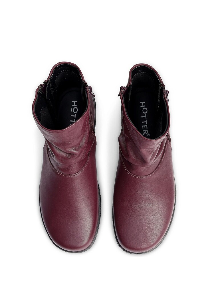 Hotter Red Wide Fit Whisper Zip Boots - Image 4 of 4