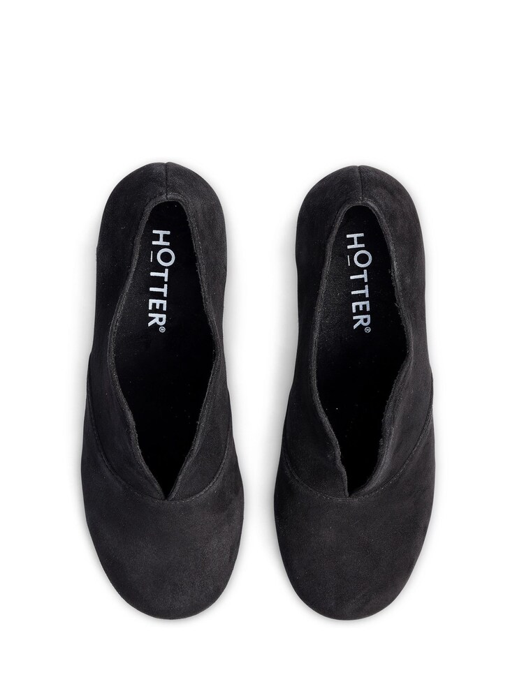 Hotter Black Regular Fit Waltz Slip-On Shoes - Image 4 of 4