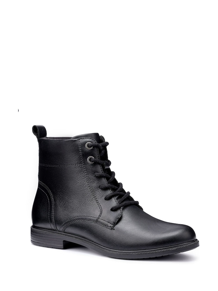 Hotter Black Wide Fit Surrey II Lace-Up/Zip Boots - Image 2 of 4 Hotter Black Wide Fit Surrey II Lace-Up/Zip Boots - Image 2 of 4