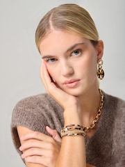 Aela Leopard Magnet Cord Brown Bracelet - Image 1 of 3