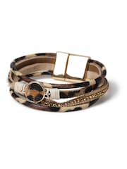 Aela Leopard Magnet Cord Brown Bracelet - Image 2 of 3