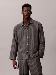 Calvin Klein Black Flannel Pyjama Top - Image 1 of 5