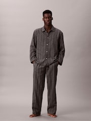 Calvin Klein Black Flannel Pyjama Top - Image 3 of 5