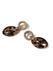 Aela Resin Drop Brown Earrings - Image 3 of 3