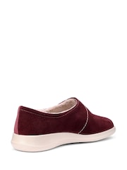 Hotter Purple Regular Fit Wrap Touch Fastening Slippers - Image 3 of 4
