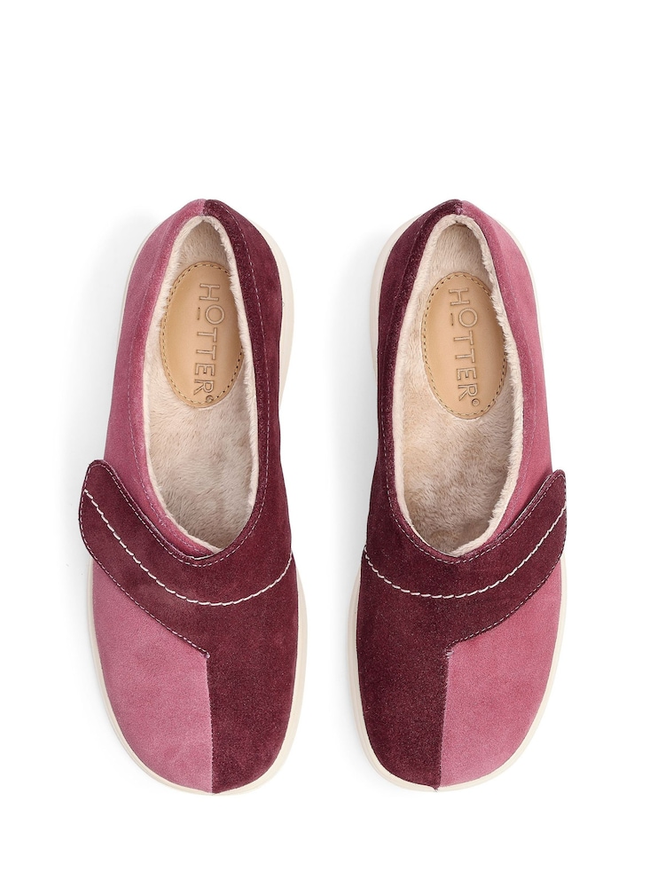 Hotter Purple Regular Fit Wrap Touch Fastening Slippers - Image 4 of 4 Hotter Purple Regular Fit Wrap Touch Fastening Slippers - Image 4 of 4