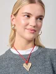 Aela Red Heart Short Pendant Necklace - Image 1 of 3