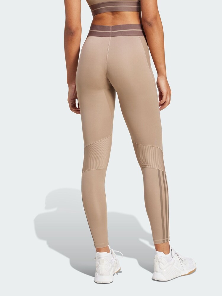 adidas Brown Hyperglam Rib 1/1 Leggings - Image 2 of 5