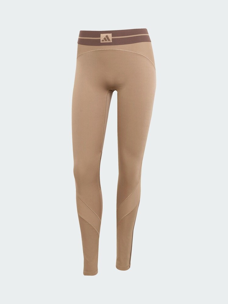 adidas Brown Hyperglam Rib 1/1 Leggings - Image 5 of 5