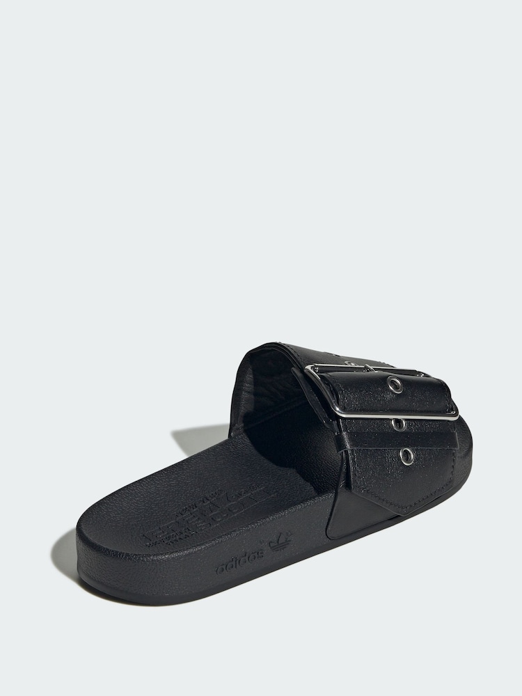 adidas Originals Black Jeremy Scott Adilette Sandals - Image 2 of 4