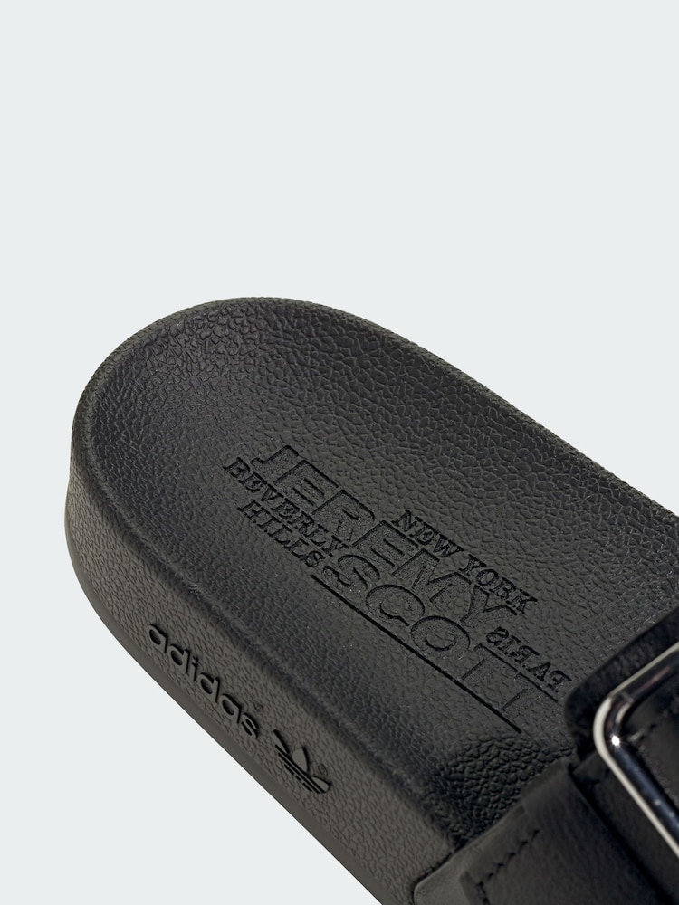 adidas Originals Black Jeremy Scott Adilette Sandals - Image 4 of 4
