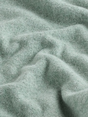 灰綠色 - 抓絨全開拉鏈連帽衫 - 圖片 7，共 8