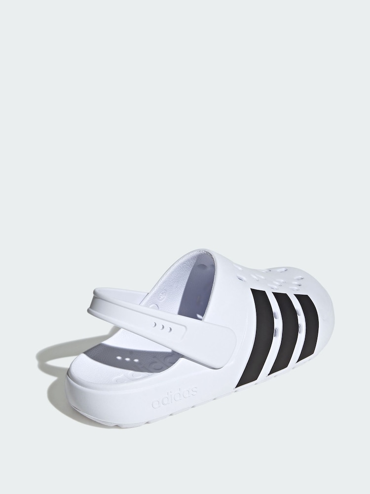 adidas White Adilette Clog 2.0 Trainers - Image 2 of 4 adidas White Adilette Clog 2.0 Trainers - Image 2 of 4
