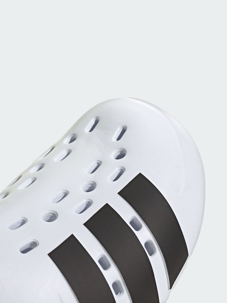 adidas White Adilette Clog 2.0 Trainers - Image 4 of 4 adidas White Adilette Clog 2.0 Trainers - Image 4 of 4