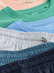 Blue/Green/Orange Jersey Short Sleeve Pyjamas Set 3 Pack - Image 16 of 17