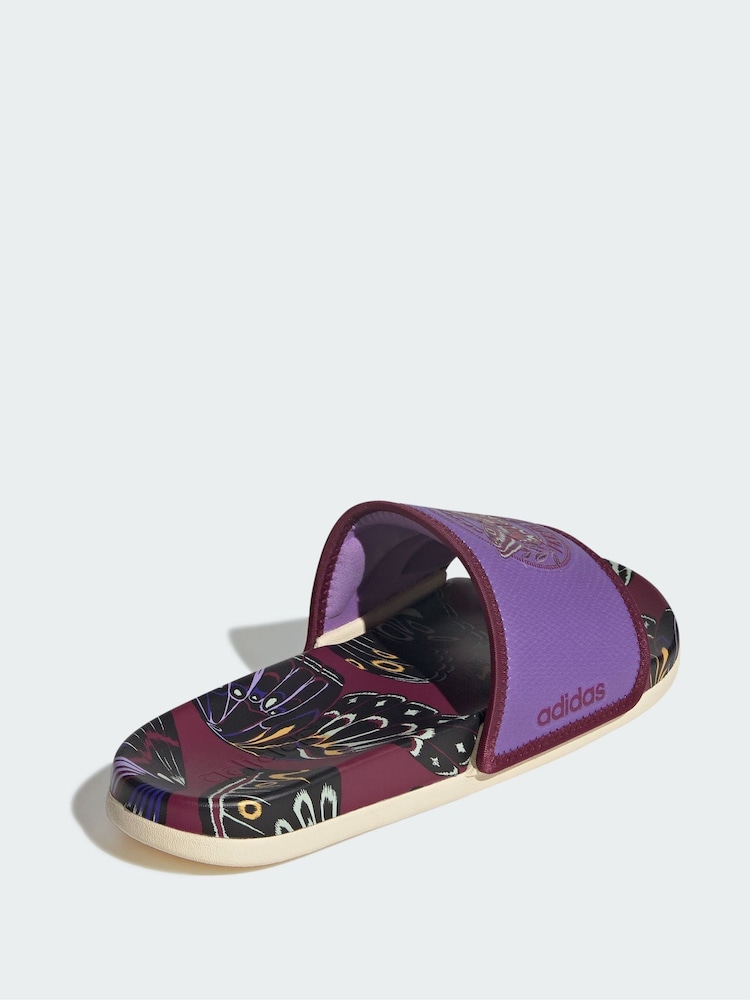 adidas Purple Adilette Comfort Slides - Image 2 of 4
