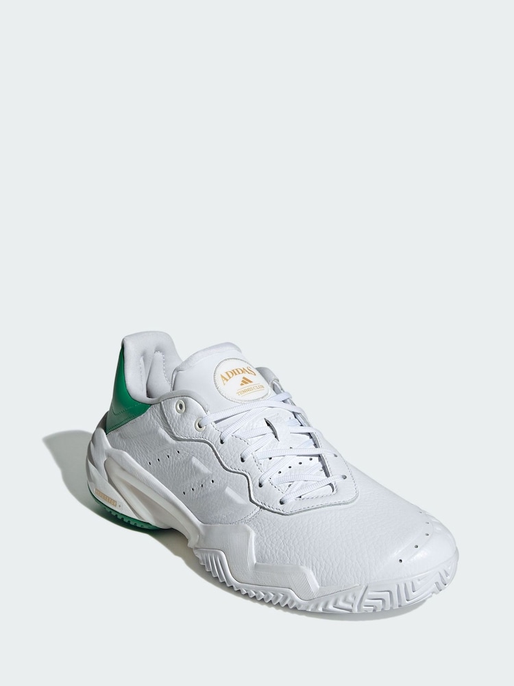 adidas White Barricade 13 Leather Tennis Shoes - Image 1 of 4 adidas White Barricade 13 Leather Tennis Shoes - Image 1 of 4