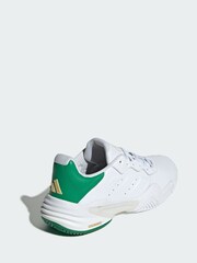 adidas White Barricade 13 Leather Tennis Shoes - Image 2 of 4