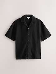Black Cheesecloth Short Sleeve Pyjamas Set - Image 2 of 5