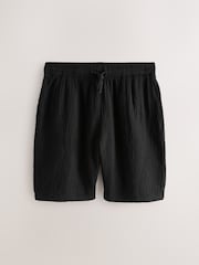 Black Cheesecloth Short Sleeve Pyjamas Set - Image 3 of 5