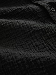 Black Cheesecloth Short Sleeve Pyjamas Set - Image 4 of 5
