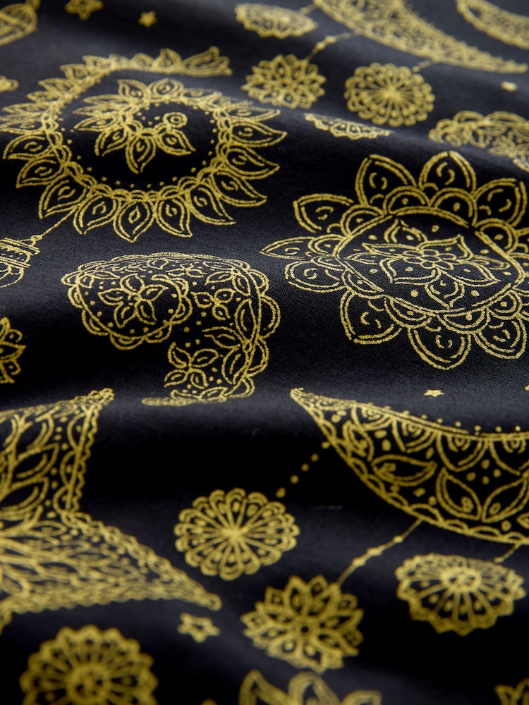 Black/Gold Jersey Pyjamas Set - Image 9 of 9