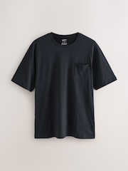 Sort/gråmeleret - Kortærmet Jersey Pyjamas Sæt - Billede 9 af 15