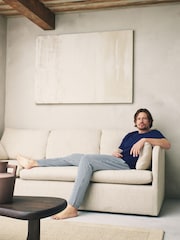 Marineblau/blau - Gestreiftes kurzärmeliges Jersey-Pyjama-Set - Bild 3 von 7