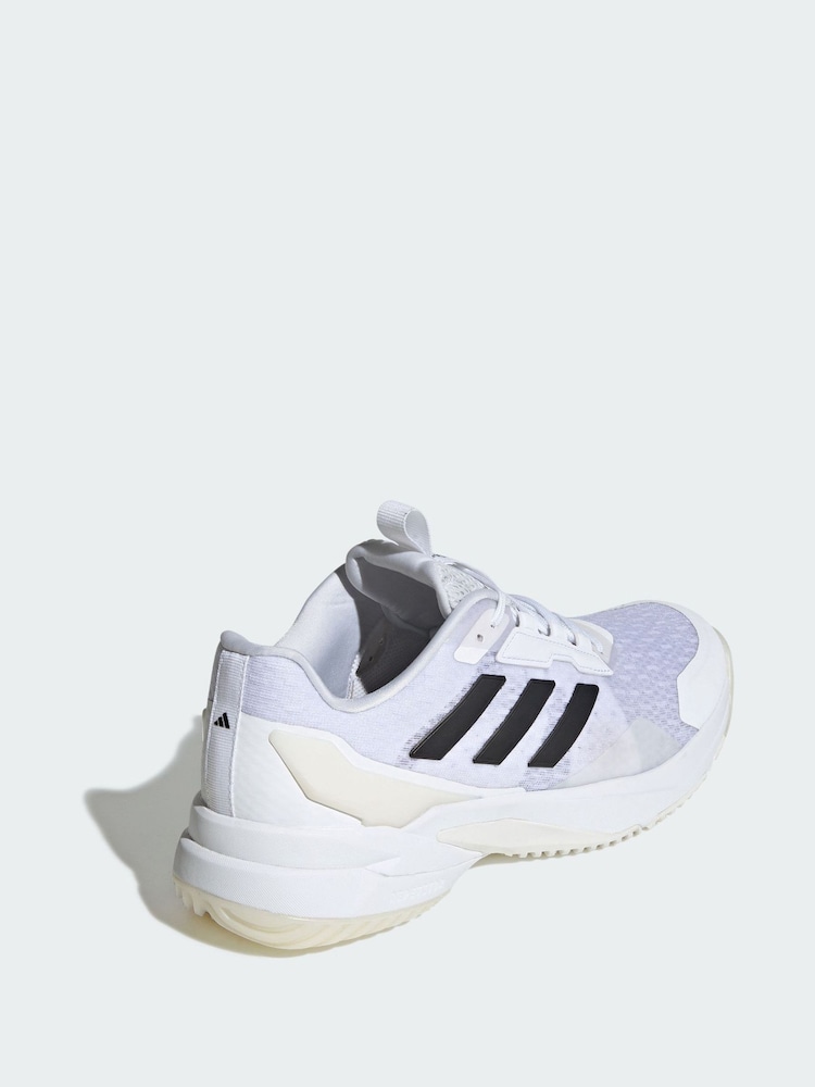 adidas White Crazyflight 6 Indoor Shoes - Image 2 of 4