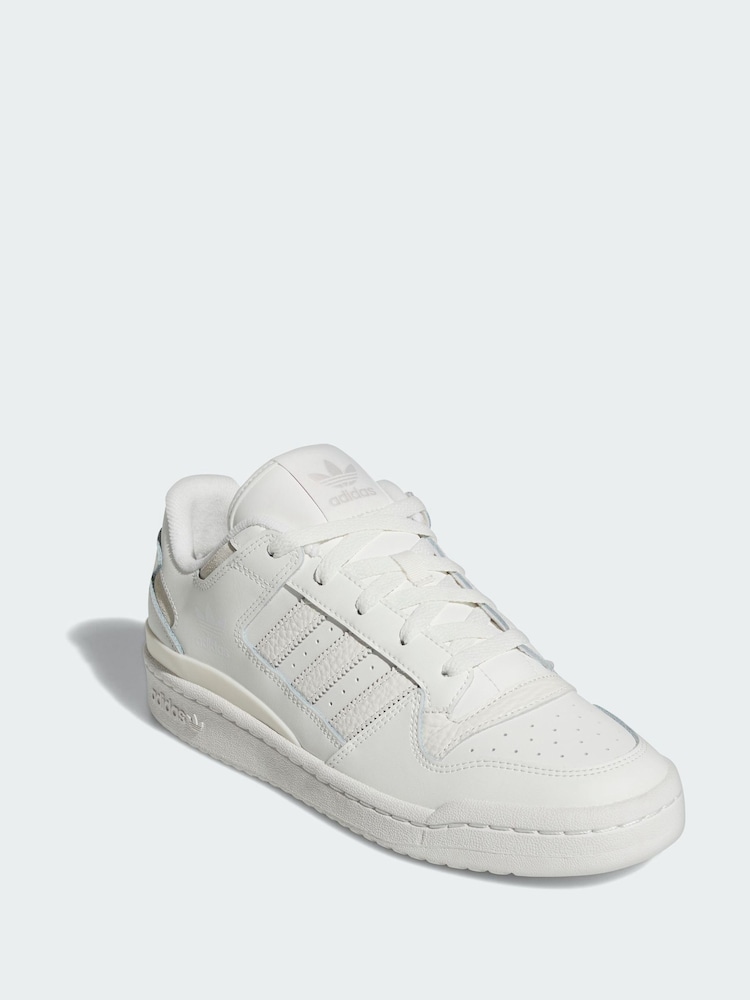 adidas Originals White Forum Low CL Shoes - Image 1 of 4