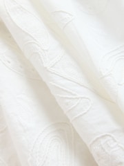 White Embroidered Linen Frill Sleeve Dress (3mths-8yrs) - Image 8 of 8