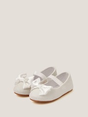 Monsoon Cream Baby Bow Glitter Walker Shoes - Image 1 of 3