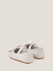 Monsoon Cream Baby Bow Glitter Walker Shoes - Image 2 of 3