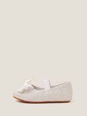 Monsoon Cream Baby Bow Glitter Walker Shoes - Image 3 of 3