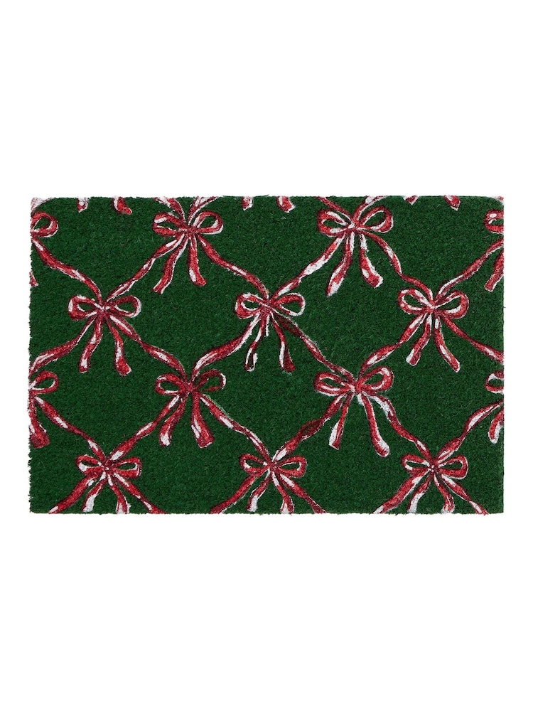 My Mat Green Festive Bows Doormat - Image 2 of 3