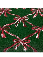 My Mat Green Festive Bows Doormat - Image 3 of 3