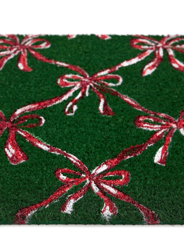 My Mat Green Festive Bows Doormat - Image 3 of 3