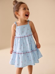 Blue Stripe Strappy Dress (3mths-8yrs) - Image 1 of 8