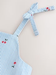 Blue Stripe Strappy Dress (3mths-8yrs) - Image 7 of 8