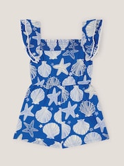 Monsoon Blue Shell Print Playsuit - Image 2 of 2